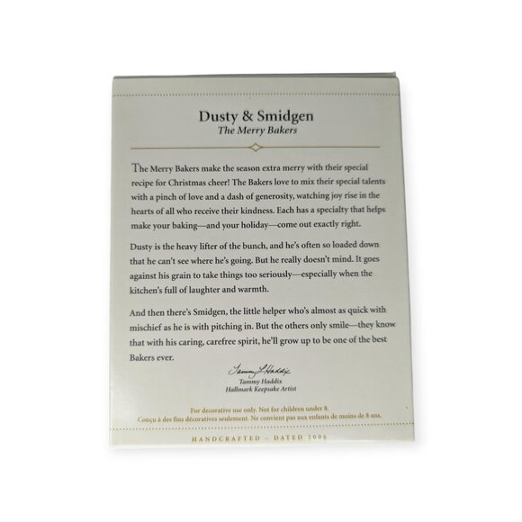 Hallmark Keepsake 2006 Dusty & Smidgen The Merry Bakers Christmas Ornament - Picture 4 of 11